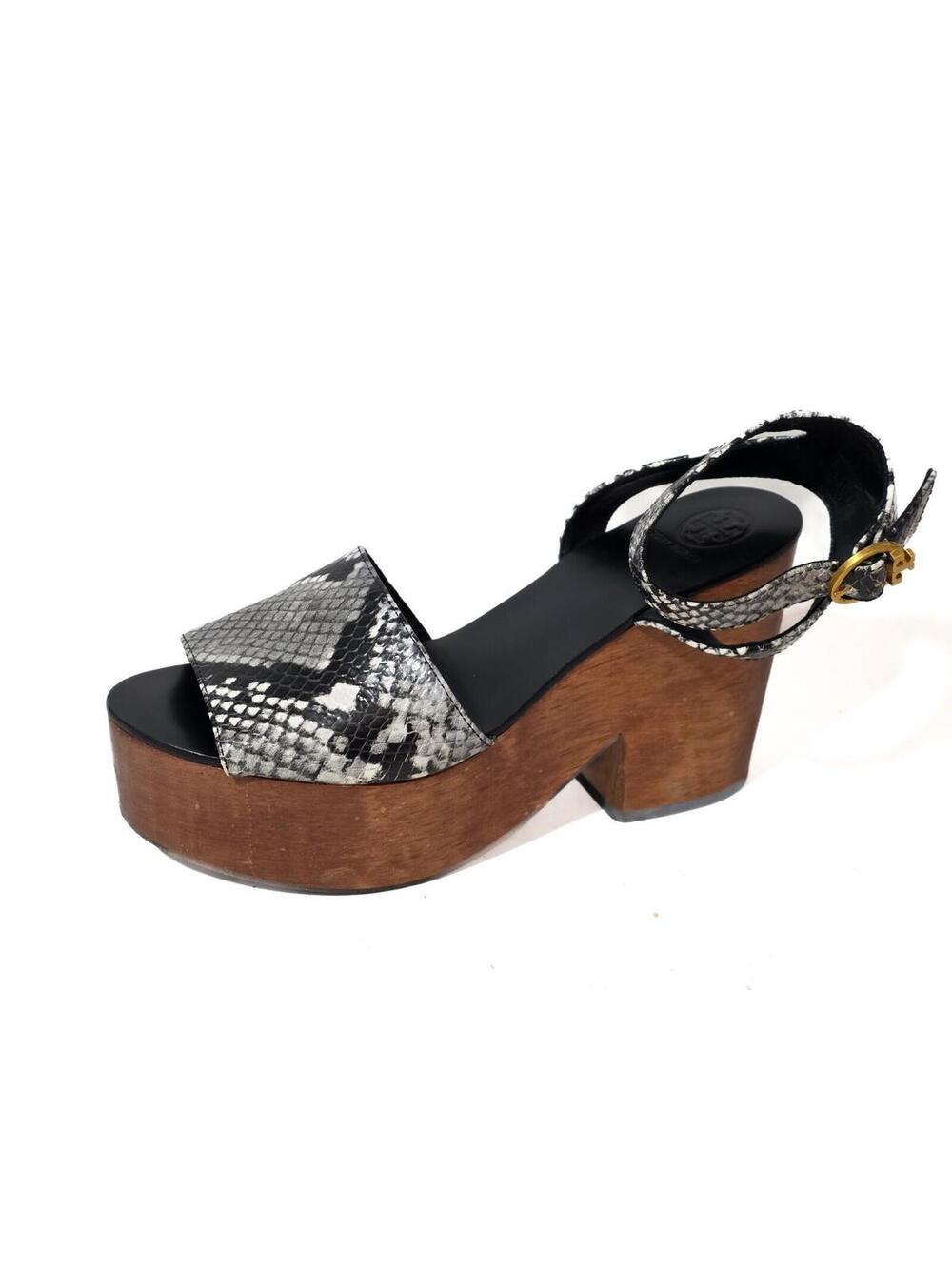 Tory Burch Camilla faux snake platform sandals shoes leather women's 6.5